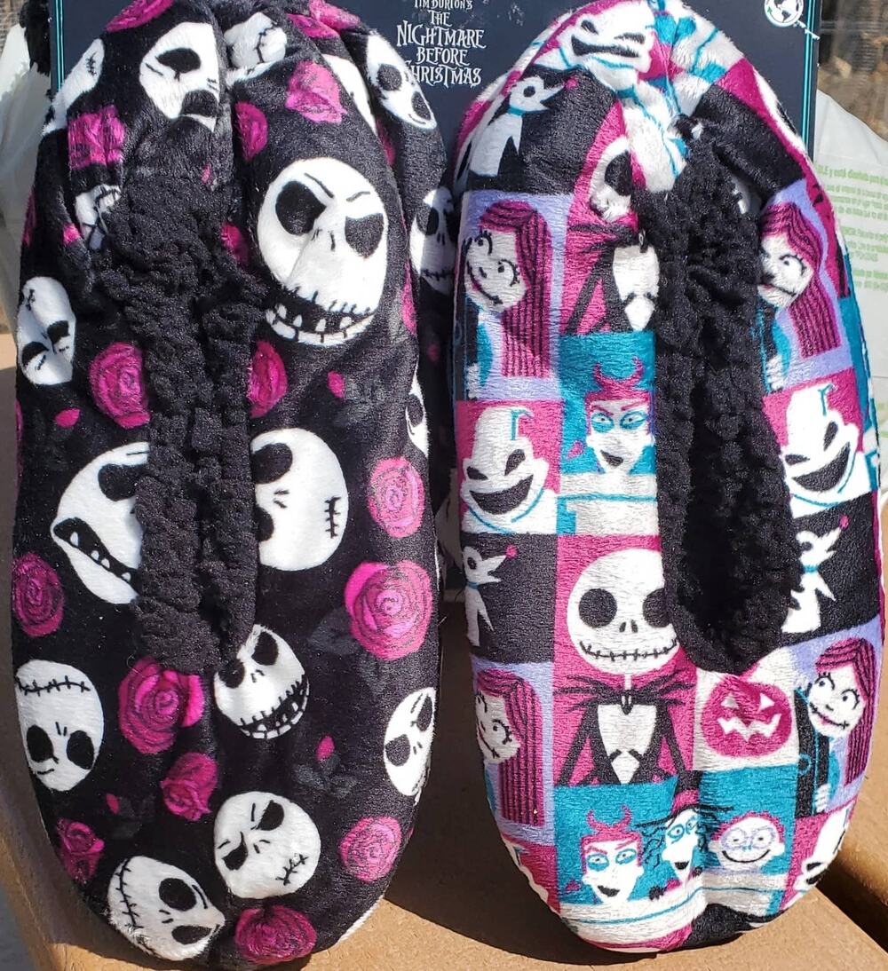 Disney's Tim Burton's The Nightmare Before Christmas Babba Slipper Socks 7-9.5